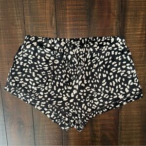 Anthropologie by Together Leopard Print Satin Pajama Shorts